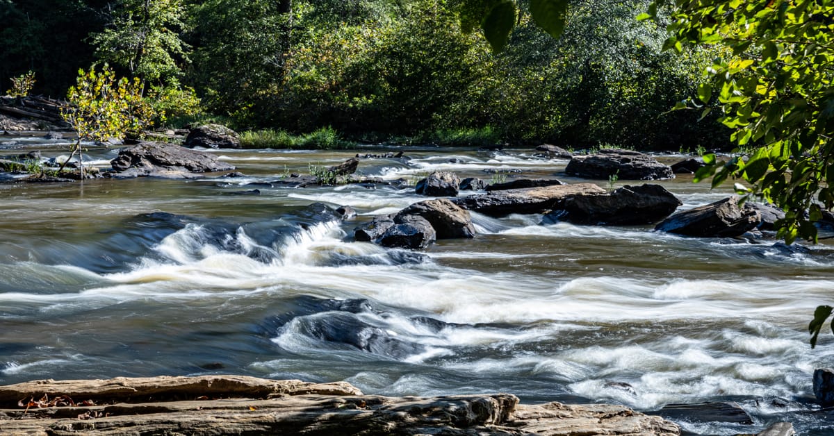 Sweetwater Creek State Park rapids in Austell, GA